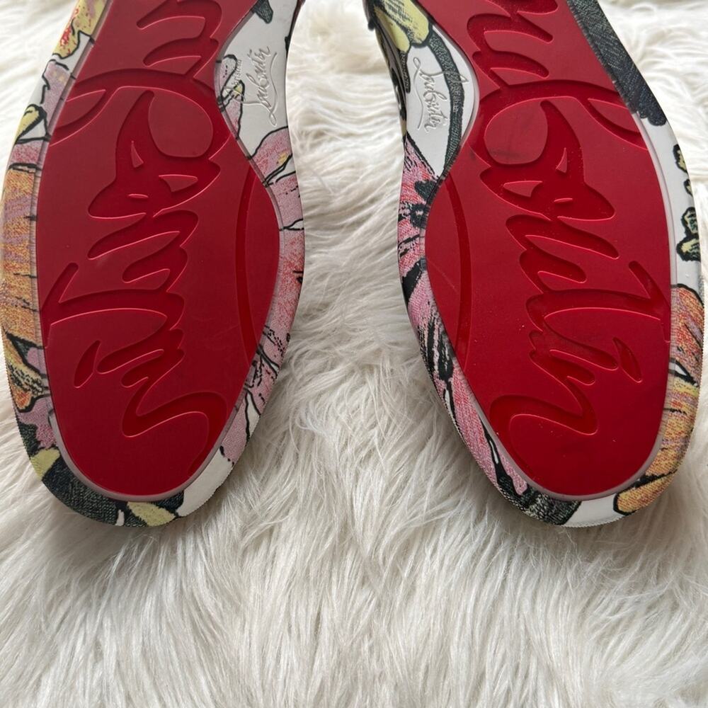 NWT •Christian Louboutin Louis Flat High 'Floral' Size: 41 - Picture 8 of 12